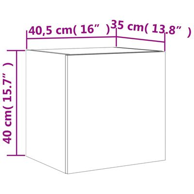 vidaXL Zidni TV ormarići LED 2 kom boja dimljenog hrasta 40,5x35x40 cm