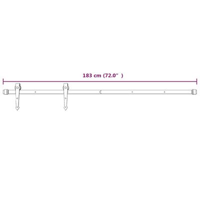 vidaXL Klizna vrata s priborom za montažu 90 x 210 cm masivna borovina