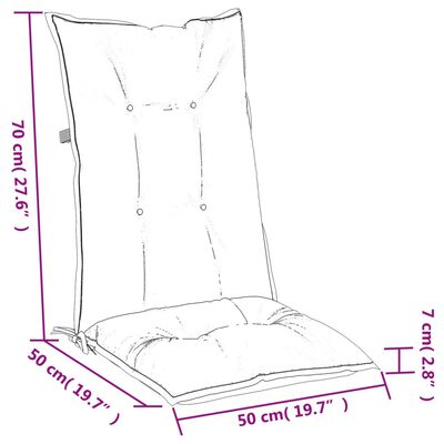 vidaXL Jastuci za stolice 2 kom prošarano antracit 120x50x7 cm tkanina