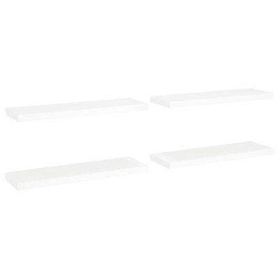 vidaXL Plutajuće zidne police 4 kom bijele 80 x 23,5 x 3,8 cm MDF