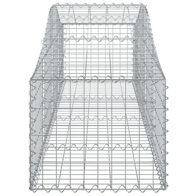 vidaXL Lučne gabionske košare 4 kom 200x50x40/60 cm pocinčano željezo