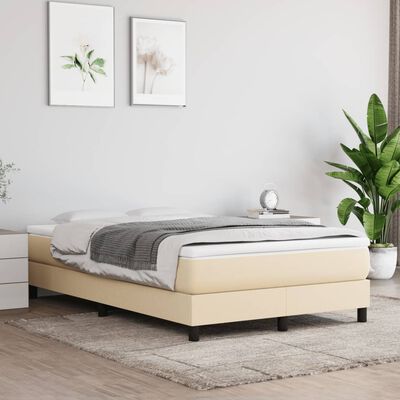 vidaXL Krevet box spring s madracem krem 120 x 190 cm od tkanine