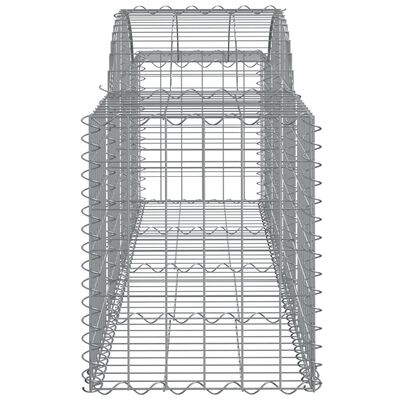 vidaXL Lučne gabionske košare 10 kom 200x50x60/80 cm pocinčano željezo