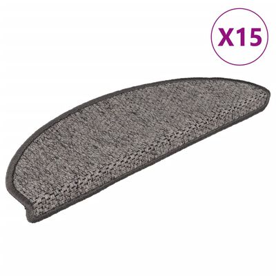 vidaXL Samoljepljivi otirači za stepenice 15 kom 65x21x4 cm smeđi/bež