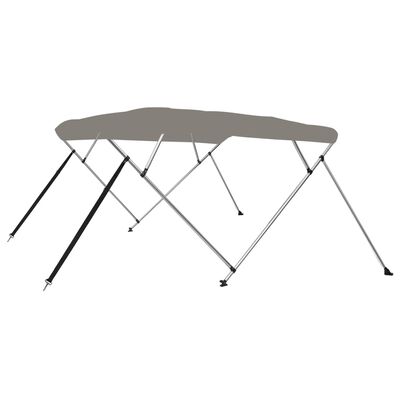 vidaXL Tenda bimini s 4 luka siva 243x180x137 cm