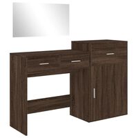 vidaXL 3-dijelni set toaletnog stolića boja hrasta konstruirano drvo