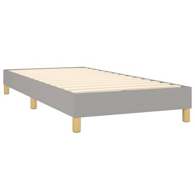 vidaXL Box spring krevet s madracem svjetlosivi 90x190 cm od tkanine