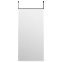 vidaXL Ogledalo za vrata crno 40 x 80 cm od stakla i aluminija