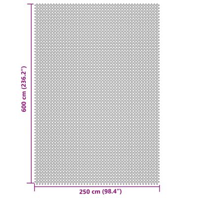 vidaXL Podna prostirka za kampiranje krem 6 x 2,5 m