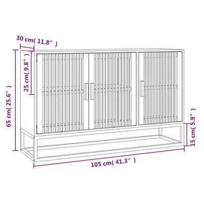 vidaXL Komoda crna 105 x 30 x 65 cm od konstruiranog drva