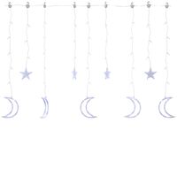 vidaXL Vilinska svjetla zvijezde i mjeseci s daljinskim 138 LED plava