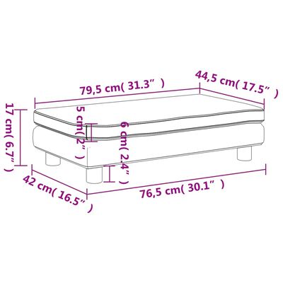 vidaXL Dječja sofa s tabureom smeđa 100 x 50 x 30 cm od umjetne kože