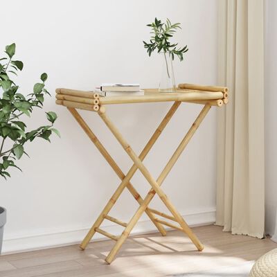 vidaXL Sklopivi stol s pladnjem 70,5 x 42,5 x 80 cm od bambusa
