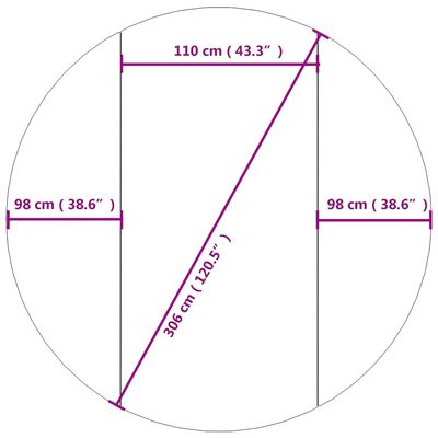 vidaXL Platno za tlo ispod bazena svjetlosivo Ø 306 cm poliesterska