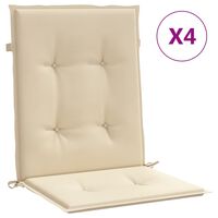 vidaXL Jastuci za vrtne stolice 4 kom bež 100 x 50 x 3 cm od tkanine