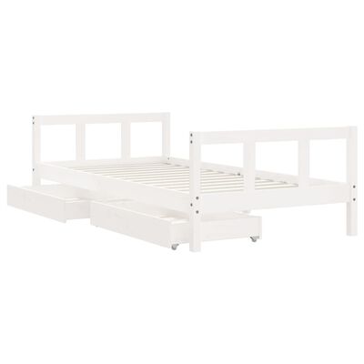 vidaXL Okvir za dječji krevet s ladicama bijeli 90x190 cm od borovine