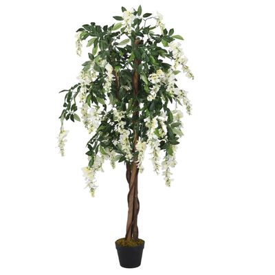 vidaXL Umjetno stablo glicinije 1470 listova 200 cm zeleno-bijelo