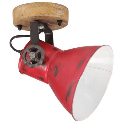vidaXL Zidna svjetiljka 25 W pohabano crvena 11,5x11,5x25 cm E27