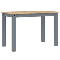vidaXL Blagovaonski stol Panama sivi 117x60x75 cm od masivne borovine