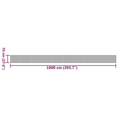 vidaXL Tepih pravokutni svijetli prirodni 70 x 1000 cm od bambusa