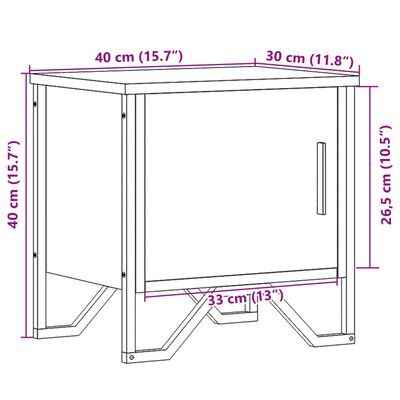 vidaXL Noćni ormarići 2 kom boja smeđeg hrasta 40x30x40 cm drveni