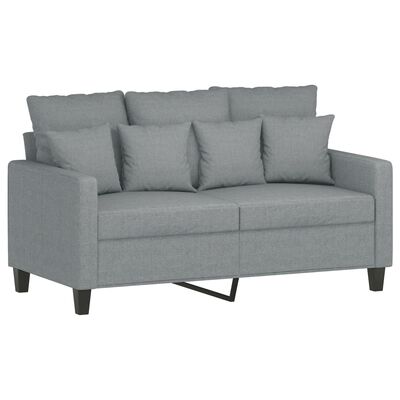 vidaXL 2-dijelni set sofa s jastucima svjetlosivi od tkanine