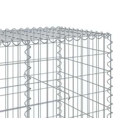 vidaXL Gabionska košara s poklopcem 550x100x100 cm pocinčano željezo