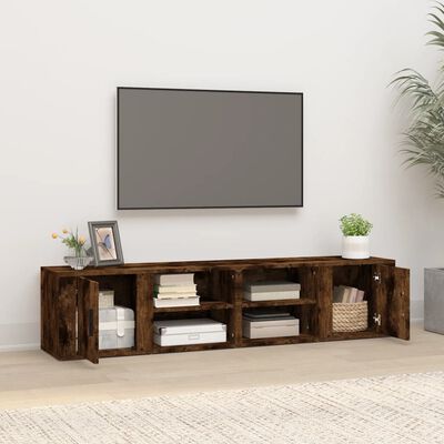 vidaXL TV ormarići 2 kom boja dimljenog hrasta 80x31,5x36 cm drveni