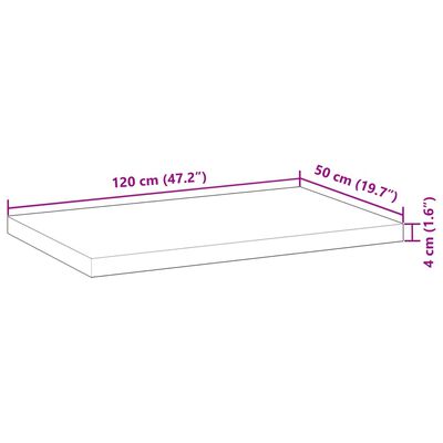 vidaXL Ploča za umivaonik s uljnim premazom 120x50x4 cm drvo bagrema