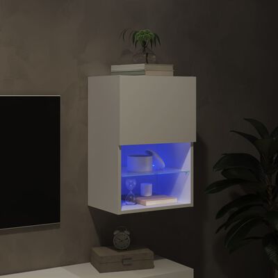vidaXL TV ormarić s LED svjetlima bijeli 40,5x30x60 cm