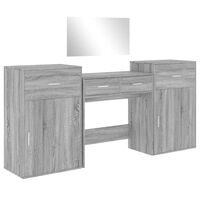 vidaXL 4-dijelni set toaletnog stolića sivog sonome konstruirano drvo