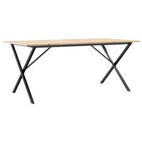 vidaXL Blagovaonski stol X-oblika 180x90x75 cm od borovine i željeza