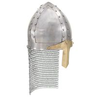 vidaXL Replika križarske viteške kacige za LARP srebrna čelična