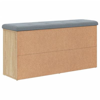 vidaXL Klupa za cipele boja hrasta 102 x 32 x 50 cm konstruirano drvo