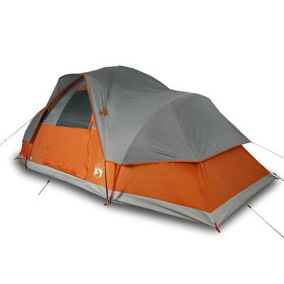 vidaXL Kupolasti obiteljski šator za 9 osoba narančasti vodootporni