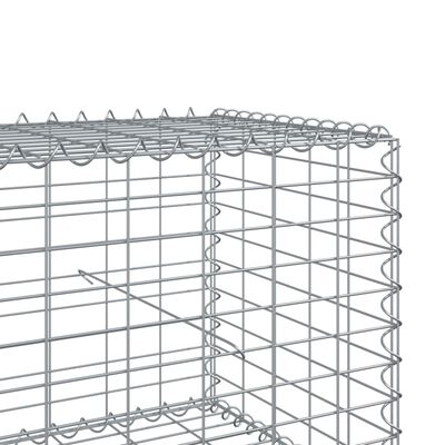 vidaXL Gabionska košara s poklopcem 1000x100x50 cm pocinčano željezo