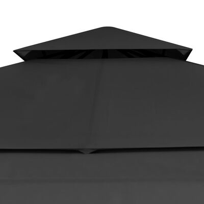 vidaXL Sjenica s duplim produžnim krovom 3x3x2,75 m antracit 180 g/m²