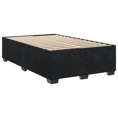 vidaXL Krevet box spring s madracem crni 120 x 190 cm baršunasti