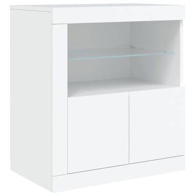 vidaXL Komoda s LED svjetlima bijela 60,5 x 37 x 67 cm