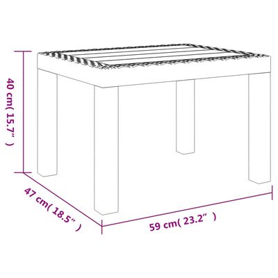 vidaXL Vrtni stol bijeli 59 x 47 x40 cm PP