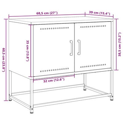 vidaXL TV ormarić antracit 68,5 x 39 x 60,5 cm čelični