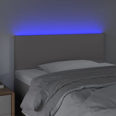 vidaXL LED uzglavlje sivo 80 x 5 x 78/88 cm od umjetne kože