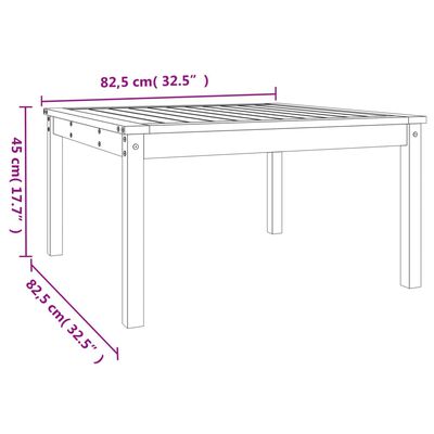 vidaXL Vrtni stol 82,5 x 82,5 x 45 cm od masivne duglazije