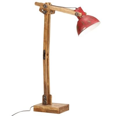 vidaXL Podna svjetiljka 25 W pohabano crvena 33 x 25 x 130-150 cm E27