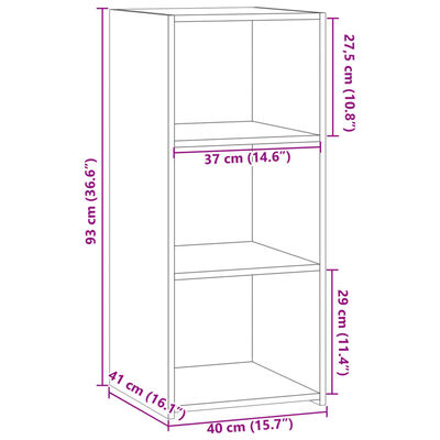 vidaXL Komoda crna 40x41x93 cm od konstruiranog drva