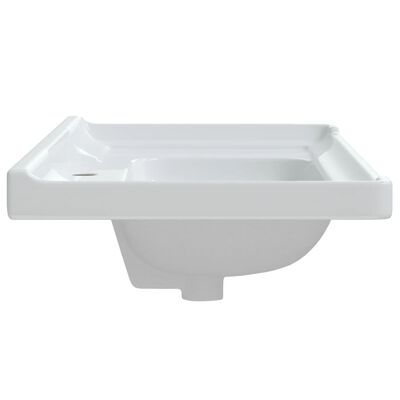 vidaXL Kupaonski umivaonik bijeli 100x48x23 cm pravokutni keramički
