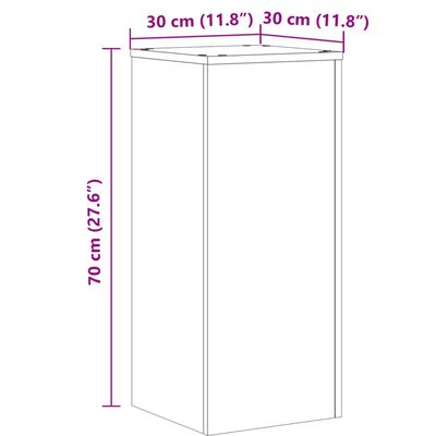 vidaXL Stalci za biljke 2 kom 30 x 30 x 70 cm konstruirano drvo