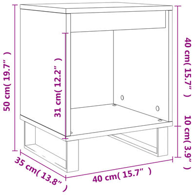 vidaXL Noćni ormarići 2 kom bijeli 40 x 35 x 50 cm konstruirano drvo