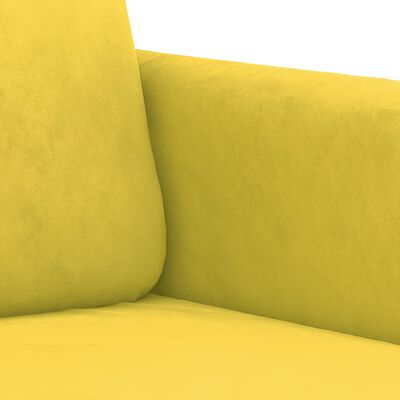 vidaXL 3-dijelni set sofa s žuti baršunast