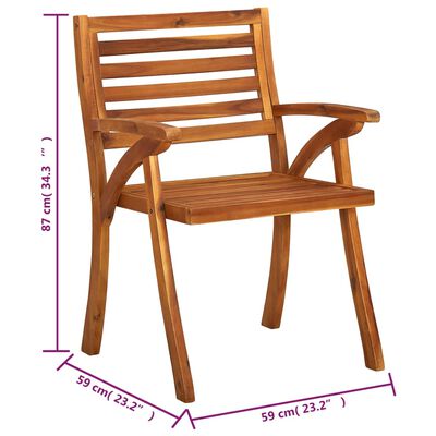 vidaXL Vrtne stolice s jastucima 8 kom od masivnog drva bagrema